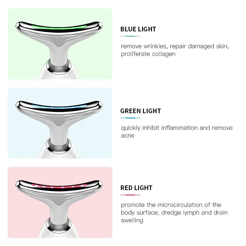 Le face & neck EMS LED qui fait sensation Pour vous accompagner tout l'été