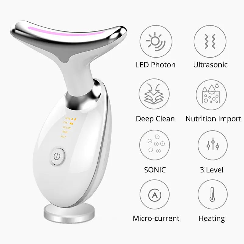 Le face & neck EMS LED qui fait sensation Pour vous accompagner tout l'été