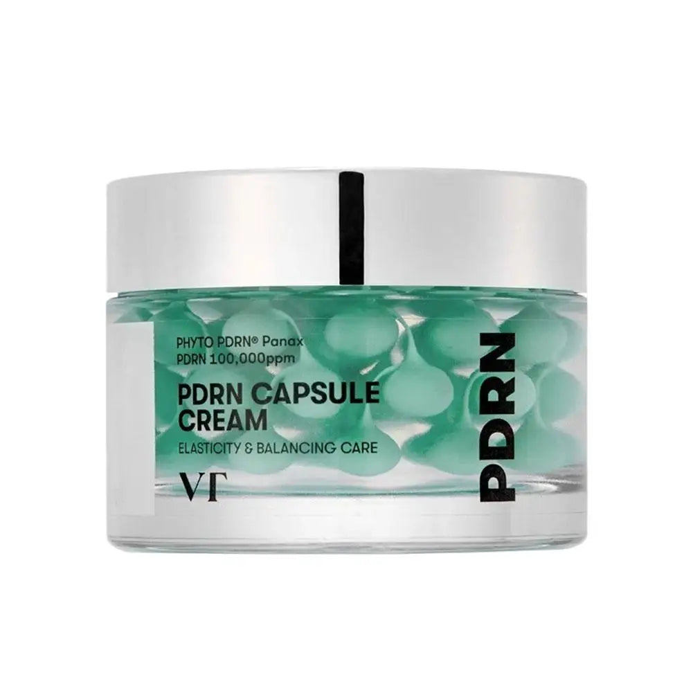 VT PDRN CAPSULE CREAM - Peptide Skin Tightening Cream - Hyaluronic Acid Moisturizing Repair Cream - Korean Original Skincare