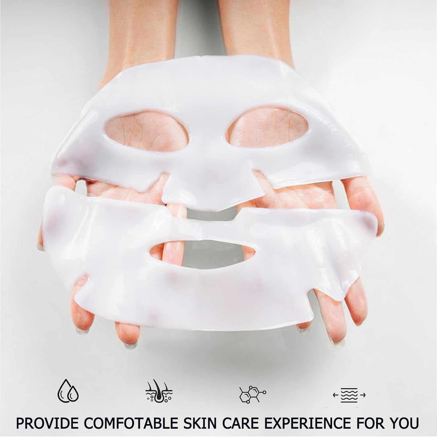 10PCS Mask Collagen, Collagen Real Deep Mask, Masque Collagene Visage, Korean Masque Collagene Visage Real Deep Mas-K, Masqu-E De Nuit Anti-Rides, Pore Minimizing Elasticity Improvem.