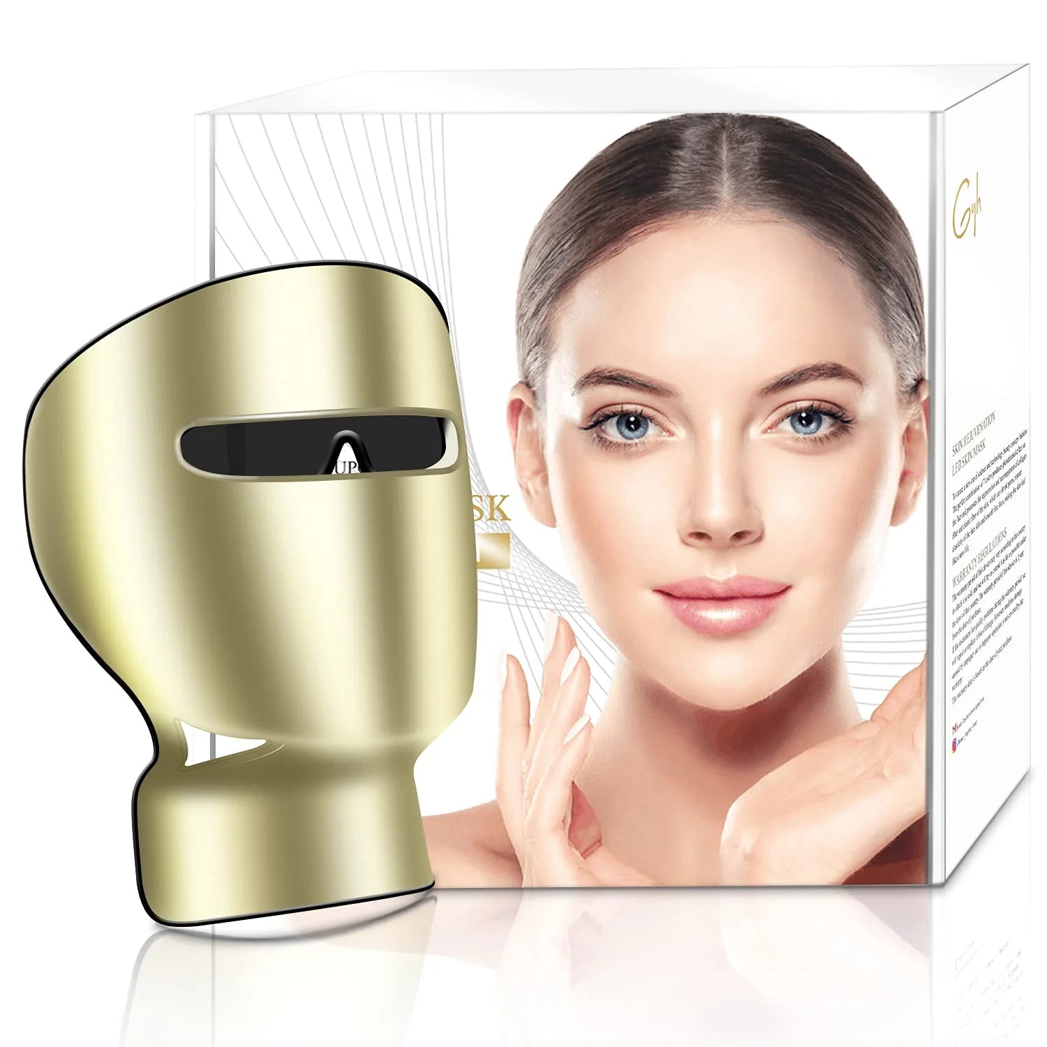 Premium 7 Color LED Light Therapy Face Mask with Neck - Red Light Mask for Face and Neck Skincare, Wireless and Lightweight with Anti-Aging and Wrinkle
